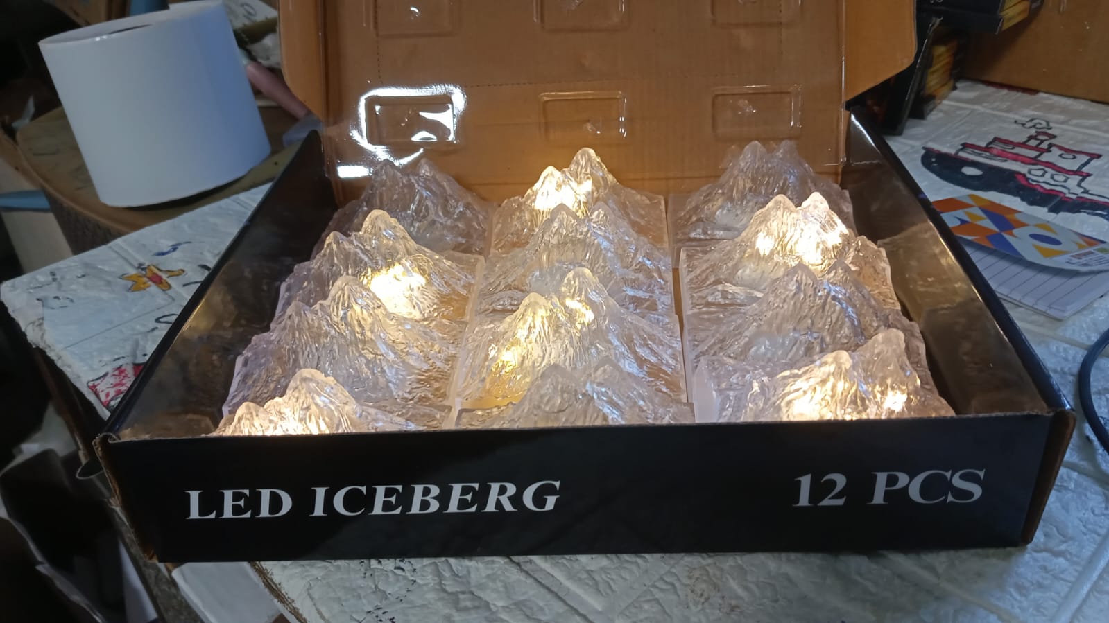 8444 Plastic Iceberg Night Light Mountain Lights Flameless Modern Clear LED Flameless Party Candles, LED Lamp Home Decoration Mini Atmosphere Light Bedroom Decor Desktop Ornament Children Gift (MOQ :- 12 Pc) 8444 Plastic Iceberg Night Light Mountain Lights Flameless Modern Clear LED Flameless Party Candles, LED Lamp Home Decoration Mini Atmosphere Light Bedroom Decor Desktop Ornament Children Gift (MOQ :- 12 Pc)